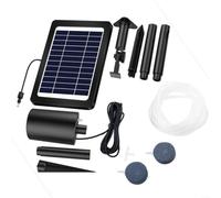 Advokingtap Ossigenatore alimentato solare della pompa di aria 6V 3W per le caratteristiche dell'acqua all'aperto della piscina del giardino degli stagni di pesce piccolo