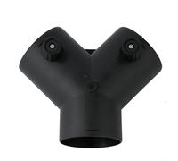 Advokingtap Raccordo a Y in plastica da 60 mm con patta interna per Eberspacher per Webasto per Propex Connect tubi ID da 60 mm nero facile installazione ventilazione
