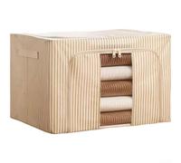 Advokingtap Scatola portaoggetti resistente per vestiti e jeans, organizer pieghevole per armadio, con base rigida, 50 x 40 x 33 cm, grigio (giallo)