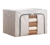 Advokingtap Scatola portaoggetti resistente per vestiti e jeans, organizer pieghevole per armadio, con base rigida, 50 x 40 x 33 cm, grigio (grigio)