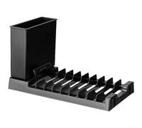 Advokingtap Scolapiatti pieghevole con supporto per bacchette e drenaggio integrato per una conservazione efficiente della cucina, design modulare in plastica PP in bianco, grigio o nero, compatto