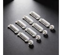 Advokingtap Set di 12 cuscinetti paracolpi per WC, in plastica bianca, per ridurre il rumore e antiscivolo, per WC standard in casa, hotel o bagno in ufficio (un set da 12)