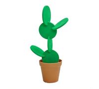 Advokingtap Set di 6 sottobicchieri isolati termicamente in EVA, proteggono le macchie d'acqua, salvaspazio, con vaso di fiori, design decorativo giocoso, verde, marrone, 9 cm, per casa, bar