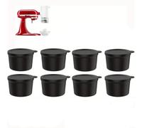 Advokingtap Set di 8 vassoi per cubetti di ghiaccio per frullatore per macchina del ghiaccio rasata, materiale PE, accessorio per feste in casa e riunioni di famiglia (8)