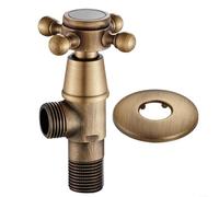 Advokingtap Valvola d'ottone antica del controllo dell'acqua della valvola G1/2 del triangolo per il rubinetto del bagno con la copertura decorativa