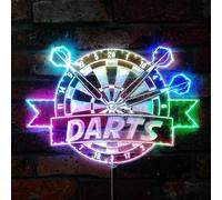 ADVPRO Darts Bar Cafe Pub Game Room RGB Dynamic Glam LED Sign - Forma tagliata a bordo - Decorazione 3D intelligente - Segnaletica multicolore st06s43-fnd-i0299-c