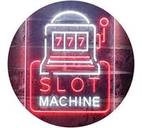 ADVPRO Slot Machine 777 Game Room Dual Color LED Enseigne Lumineuse Neon Sign Blanc et Rouge 300 x 400mm st6s34-i2943-wr