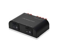 Adwits Box selettore switcher a 2 canali con morsetto 150W RMS per canale, nero