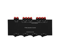 ADWITS Selettore di altoparlanti passivi a 4 canali, hub della scatola di distribuzione del suono a 4 zone, supporta fino a 200 W/potenza totale, scatola quadrata in metallo