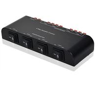 Adwits Selettore Switcher per 4 canali con morsettiera 200W RMS Max 100W commutabile, nero