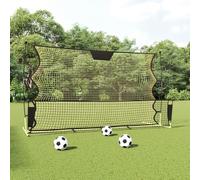 ADWOA Rete Rimbalzante da Calcio Nera Gialla 183x85x120cm Poliestere,Rebounder Kickback - Rete di Rimbalzo da Calcio, per Esercizi, tiro di Calcio, Allenamento Tecnico