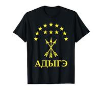 Adygea Flag Design with Yellow Stars Great Circassian Adiga Maglietta