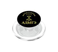 Adygea Flag Design With Yellow Stars Great Circassian Adiga PopSockets PopGrip per MagSafe