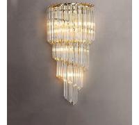 ADYOLTB 4 livelli di lusso decorare cristallo oro applique da parete 4 luci bagno vanità lampada da interno grande lineare lunga camera da letto in vetro lampada da parete per corridoio soggiorno port