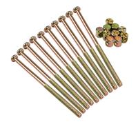 Adyoney Set di 10 viti M6 x 120 mm a testa tonda piatta con esagono incassato, perfette per accessori per la mamma e il bambino, zincate per una lunga durata