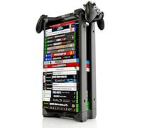 ADZ Universal Game Holder - 23 Ripiani per Archiviazione Giochi per PS2 PS3 PS4 PS5 PSP Xbox 360 Xbox One Series X Wii Switch Giochi DVD e Dischi Blu-Ray. Include 2 Supporti per Controller (Nero)