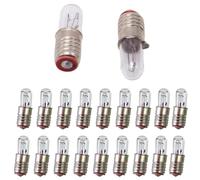 ADZJOY 20 Pezzi E5 Micro Mini Indicatore Piccola Lampadina 1.5V2.5V6.3V12V24V Microscopio Strumento Indicatore Piccola Lampadina E5 Vite Presa Portalampada(20pcs 12V)