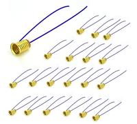 ADZJOY 20 Pezzi E5 Micro Mini Indicatore Piccola Lampadina 1.5V2.5V6.3V12V24V Microscopio Strumento Indicatore Piccola Lampadina E5 Vite Presa Portalampada(20pcs E5 Lamp Holder with Wire)