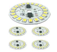 ADZJOY 5/10 Pezzi 220V Alta Tensione LED Pannello Luminoso 2835 Lampadina lineare 3-15W Driver Libero LED Pannello Luminoso Sorgente Luminosa (Warm White, 5PCS_12W(44MM))