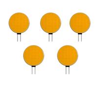 ADZJOY 5/10 Pezzi G4 COB LED Lampada Chip Tipo Orizzontale Inserto Luce Ultra Luminosa Luce for Mobile 3W 5W DC12V sostituire Lampadina alogena(Warm White,5PCS 3W 18 Beads)