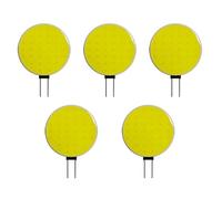 ADZJOY 5/10 Pezzi G4 COB LED Lampada Chip Tipo Orizzontale Inserto Luce Ultra Luminosa Luce for Mobile 3W 5W DC12V sostituire Lampadina alogena(White,5PCS 3W 18 Beads)