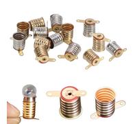 ADZJOY 50/100 pz E10 Portalampada Piccola Lampadina Portalampada 3-36V Vite Presa Portalampada E10 Vecchio Portalampada Torcia Insegnamento Esperimento Uso(50pcs)