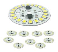 ADZJOY Pannello Luminoso 2835 LED 220V Alta Tensione, 3-15W Driver Libero, Bianco Caldo e Bianco Positivo, 5/10 Pezzi (10PCS_12W(44MM))