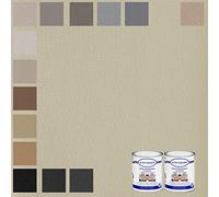 AE AUTO EQUIPE Kit Tessuto Cielo Auto bielastico antimpronta con Trama a Nido d'Ape + 2 Colla Resistente alle Alte Temperature. (2,50 mt., Maggese)