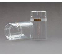 AE-GLAS : Capsule termoretraibili trasparenti con striscia a strappo per tappi di bottiglia (15 pezzi) (⌀ = 32,5 mm/lunghezza = 55 mm)