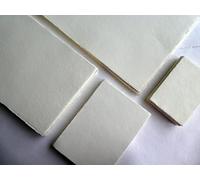 Ae146 - Carta per fogli realizzati a mano, con bordo stampante, formato A6, 25 fogli/set - big pack- softvanilla/ecru 140 g/m², carta ad acquerello in cotone Linters - ae146