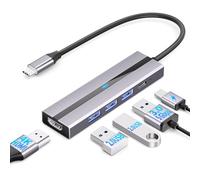 AEARJOHN USB C Hub (5 in 1) Custodia in alluminio, Tipo C a USB-C PD100W, HDMI 4K, USB 3.0, 2 x USB 2.0