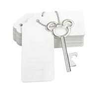 AebDerp Set di 52 pezzi di apribottiglie vintage a forma di scheletro con carta e catena, perfetti per feste, matrimoni, bomboniere, portachiavi in metallo, accessori per compleanno, regalo per ospiti