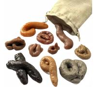 Aebor 10 cacca finta realistica per scherzi galleggianti, con sacchetti con coulisse, per Halloween, pesce d'aprile, scherzi e feste