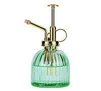 Aebor Bottiglia spray per piante in vetro, 16,5 cm, bottiglia spray in vetro verde con pompa superiore dorata, piccolo annaffiatoio per piccole piante, nebulizzatore per interni ed esterni (verde +