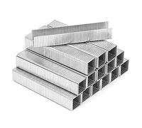 AECCN Kit combinato di graffette resistenti - 2000 graffette di alta qualità per pistola graffatrice, perfette per materiale di fissaggio, decorazione, carpenteria, mobili, porte e finestre