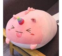 AECHII 30-85 cm Animali Grassi Peluche Lungo Cuscino per Dormire Amico Che Dorme Cuscino per Le Gambe Compagno Notturno Unicorno Sigillo di Dinosauro Pollo Squishy 60 cm Pinkunicorn