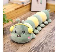 AECHII 45-100 cm Carino e Creativo Lungo Bruco Peluche Bambola Peluche Cuscino per Dormire Regalo di Natale per Bambini 80 cm Verde