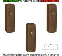 AED-0002 Tre Sensori Impatto Marroni Rilevano Trapano Scasso Antifurto e Allarme