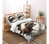 AEDiFTLINGi Dinosauroo rotto Set Copripiumino 3 Pezzi Con Stampa 3D Animal Theme Incluso Copripiumino Con 2 Federe in Microfibra Morbida E Leggera Super King(260x220cm)