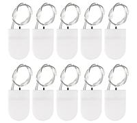 AEDIKO 10pcs CR2032 porta batteria 1x 3V Coin Cell Battery Socket Holder Caso Box con cavo interruttore on-off (bianco)
