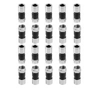 AEDIKO 20 connettori a compressione RG6 tipo F, connettori coassiali a compressione (nero)