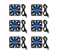 AEDIKO 6pcs 4010 Ventola DC 5V 3D Stampante Ventola di Raffreddamento Mini Ventola Brushless 40x40x10mm con Terminale USB per Stampante 3D, DVR e altri Piccoli Elettrodomestici Serie di Riparazione