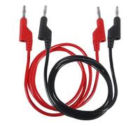 AEDIKO Multimetro Test Leads 4mm Banana Plug to 4mm Banana Plug Cable 1M Test Wire Cable for Digital Multimeter Electrical Testing Red and Black