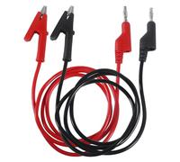 AEDIKO Multimetro Test Leads 4mm Banana Plug to Alligator Clip Cable 1M Crocodile Wire Test Cable for Digital Multimeter Electrical Testing Red and Black