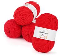 Aeelike Amigurumi - Set di 5 gomitoli di lana di cotone per uncinetto, per lavorare a maglia, uncinetto e artigianato, 200 g (4 x 50 g)
