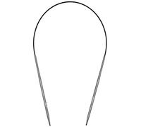 Aeelike Ferri da maglia circolari da 3,25 mm, 40 cm, ferri da maglia rotondi corti con cavo flessibile, aghi circolari in metallo per calzini da maglia, ferri circolari fissi per piccoli progetti,