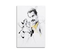 AEFEUGBE Poster decorativo da parete su tela, motivo: Freddie Mercury Singer, stampa moderna, per camera da letto, 20 x 30 cm