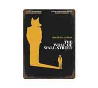 AEFEUGBE Poster del film Il lupo di Wall Street, decorazione da parete, poster in metallo, decorazione moderna per bar, 40 x 30 cm