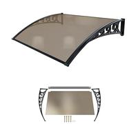 AEFFE Pensilina Tettoia Modulabile Trasparente o Fumè, Per Porta da Esterno, Policarbonato Alveolare, Anti Grandine e Intemperie Resiste ai Raggi UV, Copertura per Porta (Fumè, 120 x 100 cm)