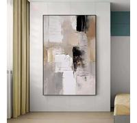 AEFOUU Stampe su tela di arte astratta da parete, poster minimalista moderno, paesaggio neutro, immagine per soggiorno, decorazione da parete per la casa, 70x100cm(28x39 pollici) con cornice